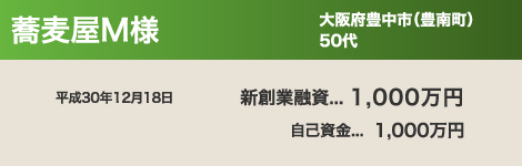 蕎麦屋 M 様